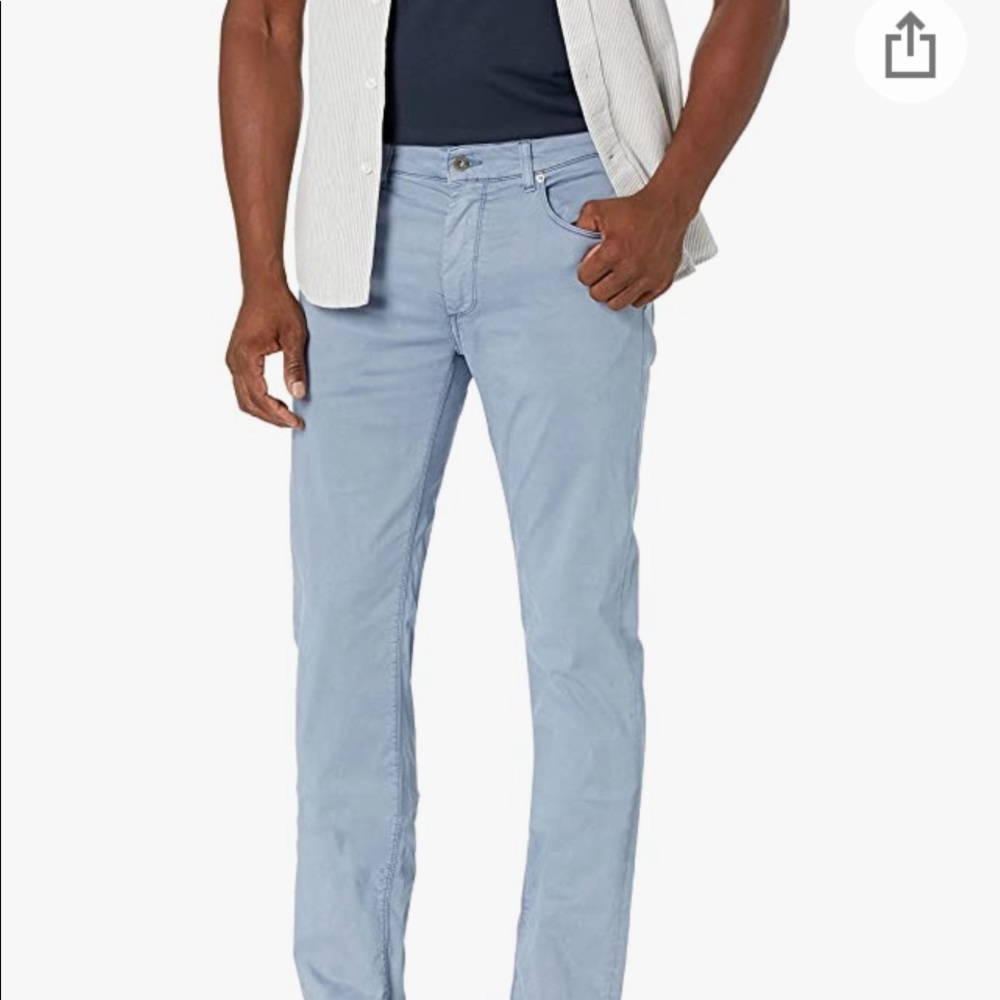 Bugatchi 5 Pocket lightweight baby blue Pima cotton jean - SZ 35